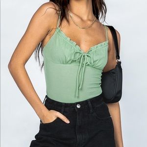 Princess Polly Lilith Blue-Green Bodysuit